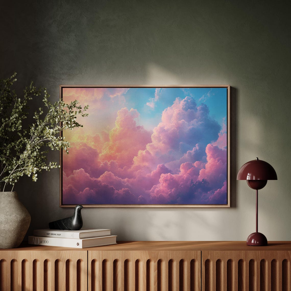 Dreamy Pastel Cloudscape Sunset Pink Purple Golden Sky Poster - Image 2