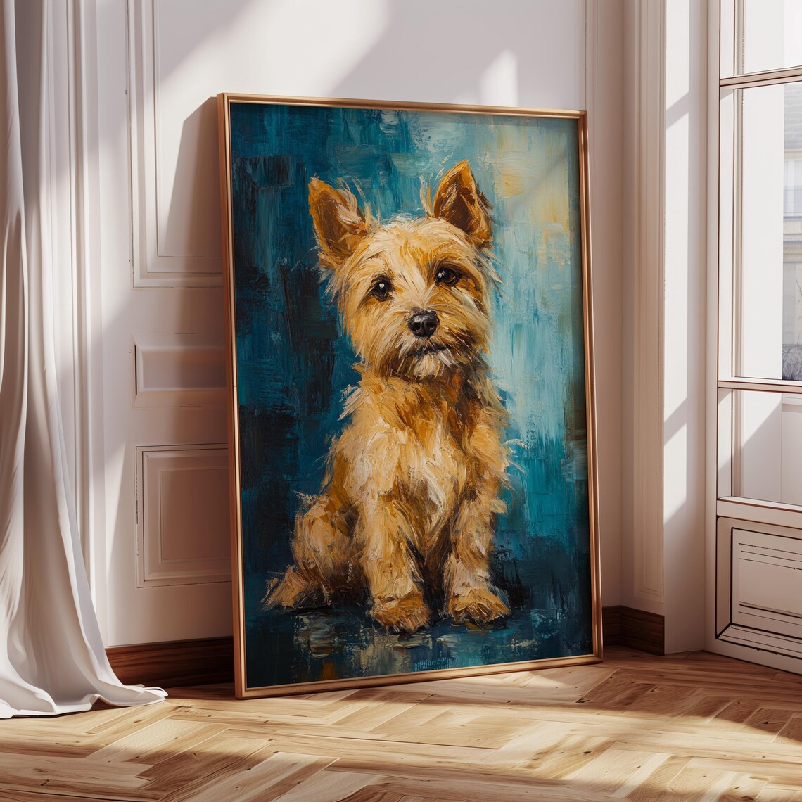 Yorkie Dog Portrait Art Print, Cute Terrier - Image 2
