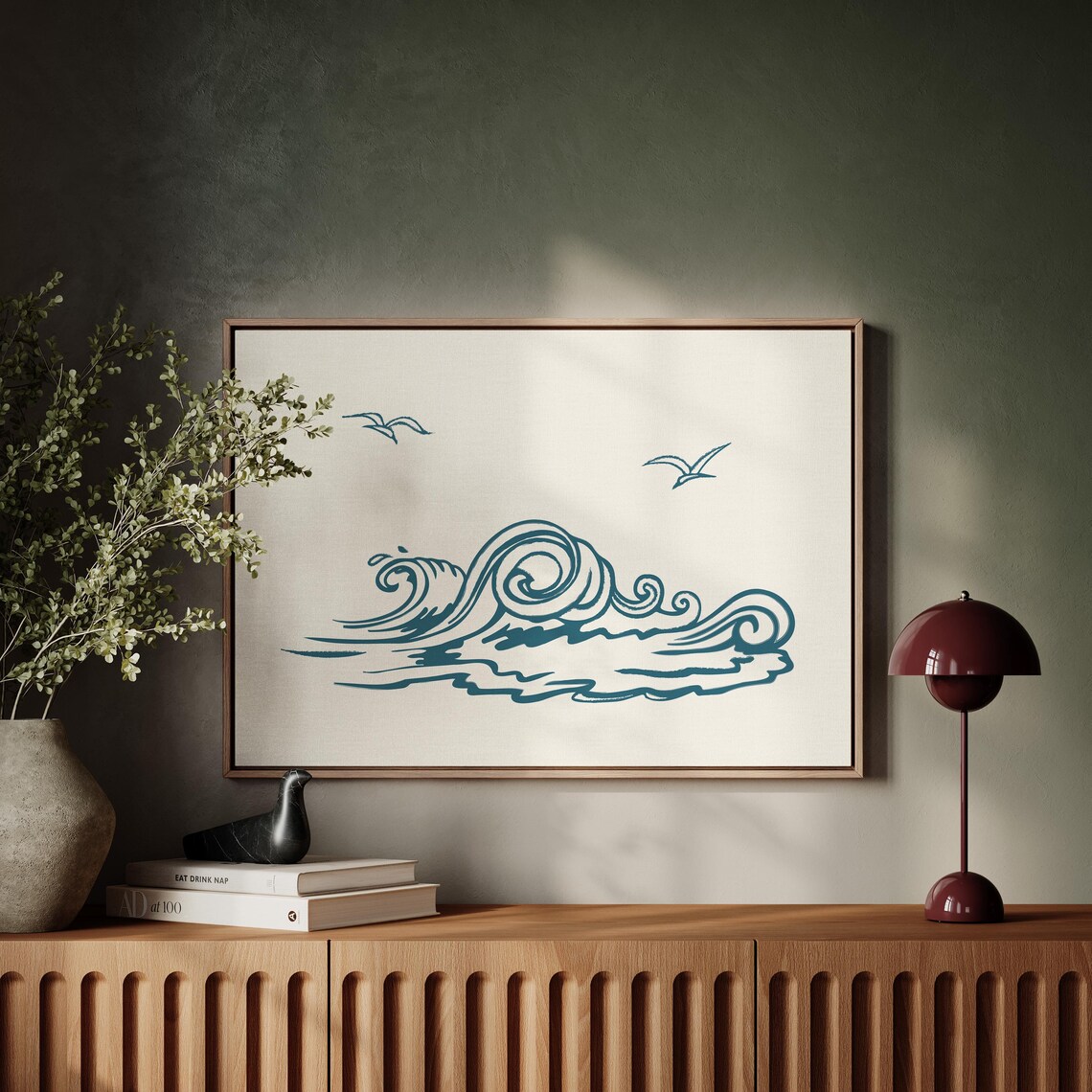 Beach Vibe Boho Minimalist, Modern Art Print