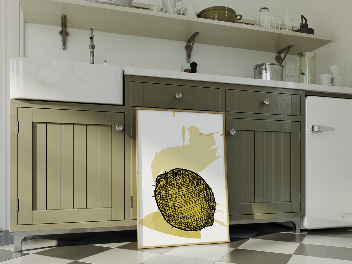 Lemon Fruit Kitchen Wall Art Boho Minimalist Prints Modern Art Kitchen Prints Art Physical Poster Print Shipped To You - Image 4