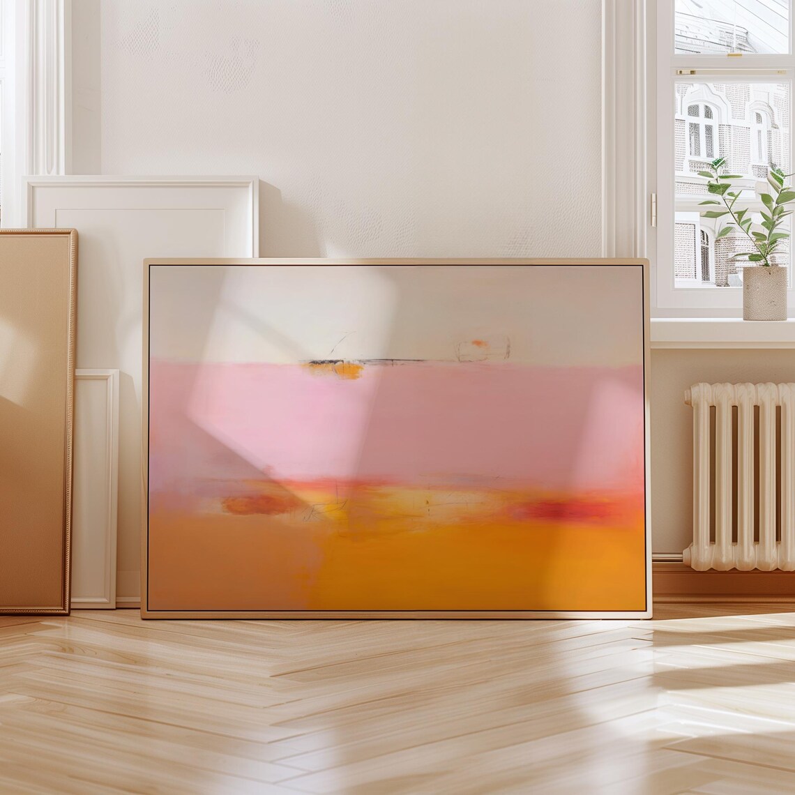 Art Bright And Colorful Abstract Wall Art Instant For Living Rooms And Unique Interiors Orange Pink 068 - Image 5