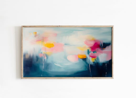 Abstract Frame Tv Art Art For Frame Tv Summer Abstract Oil Painting Bold Colorful Abstract Modern Art 394