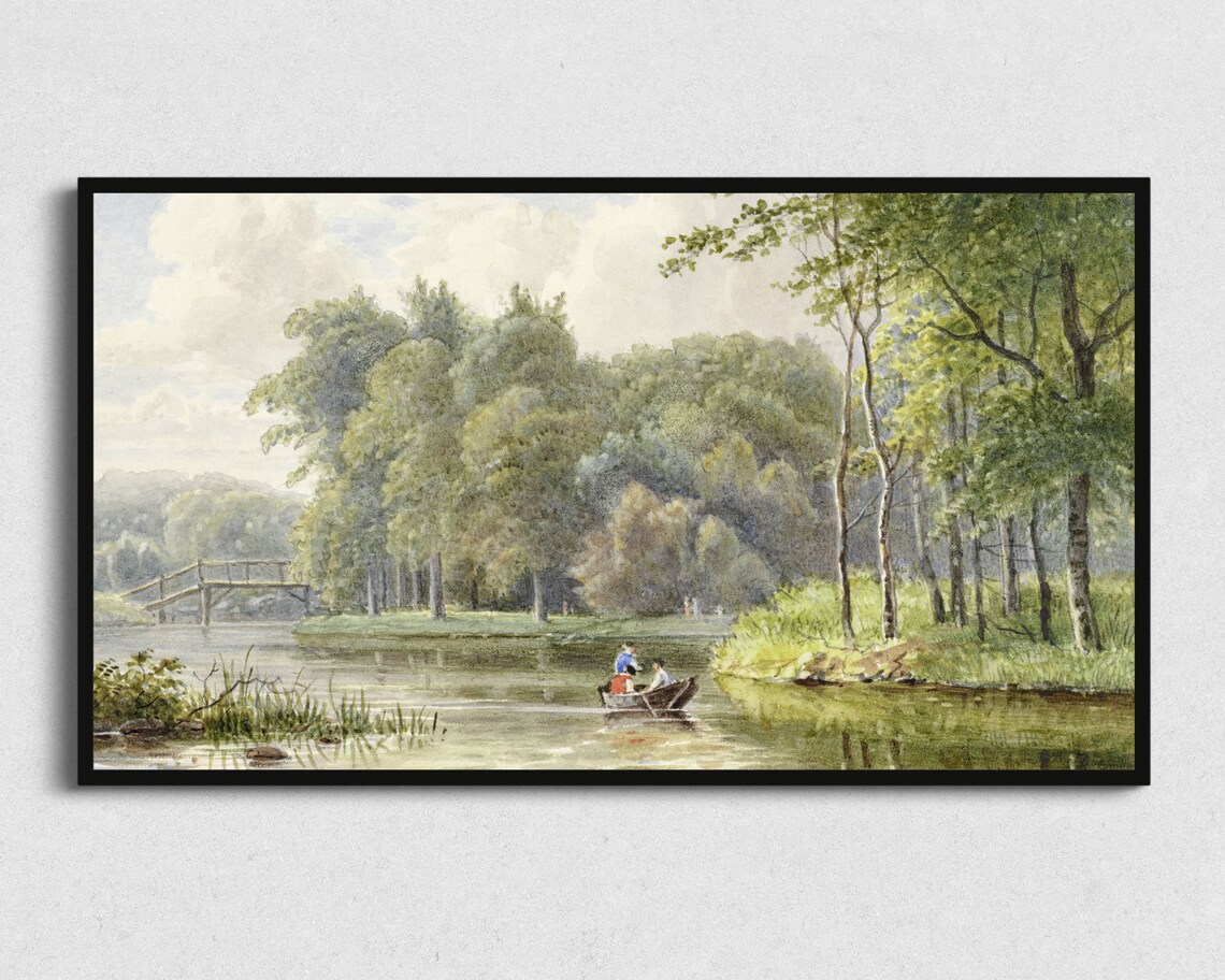 Vintage Frame TV Landscape Painting