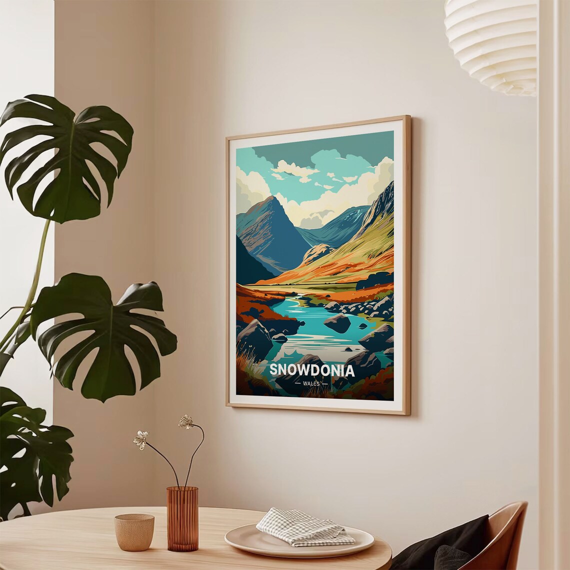 Snowdonia Wales Travel Poster, Nature Landscape - Image 2