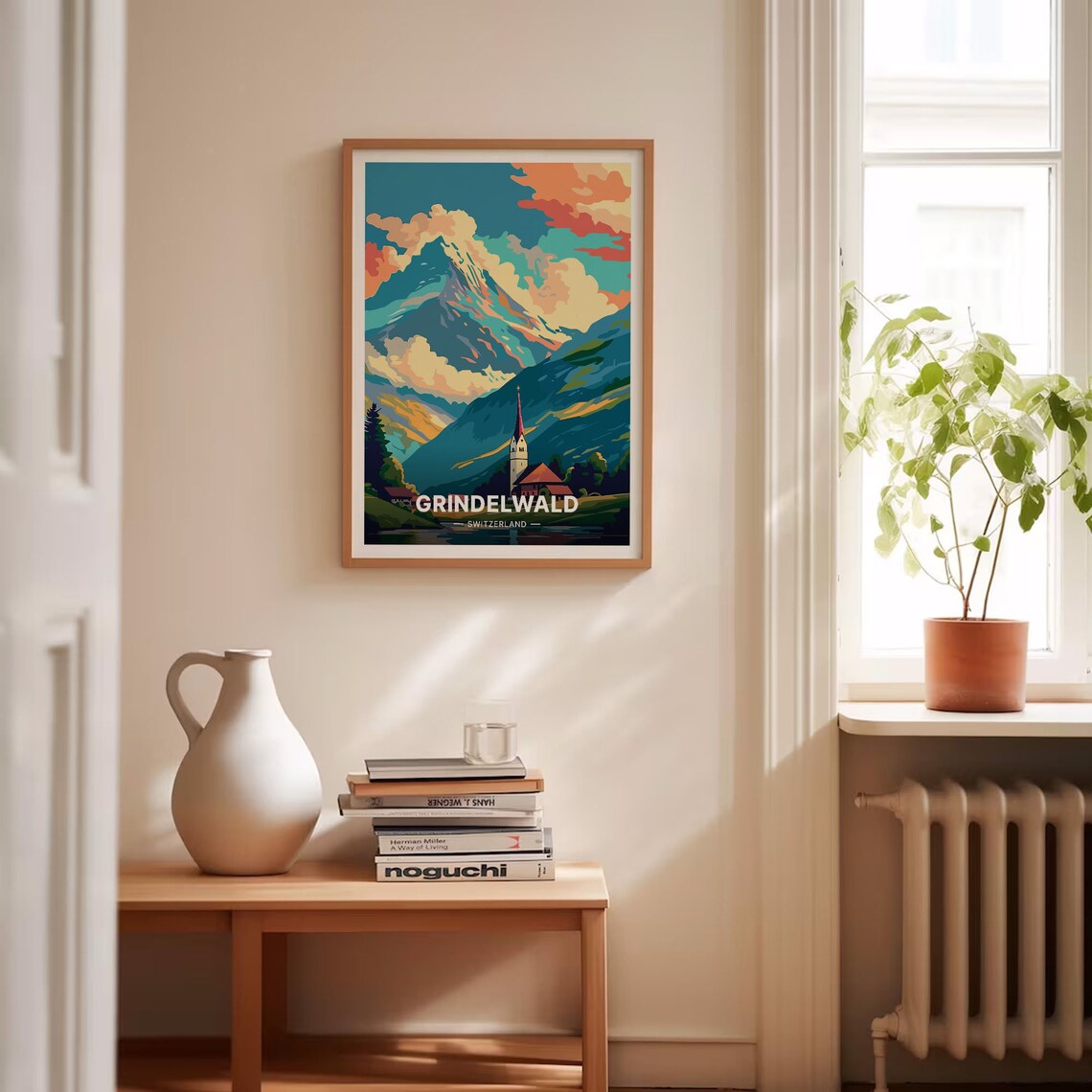 Switzerland Grindelwald Travel Poster, Swiss Alps - Image 4