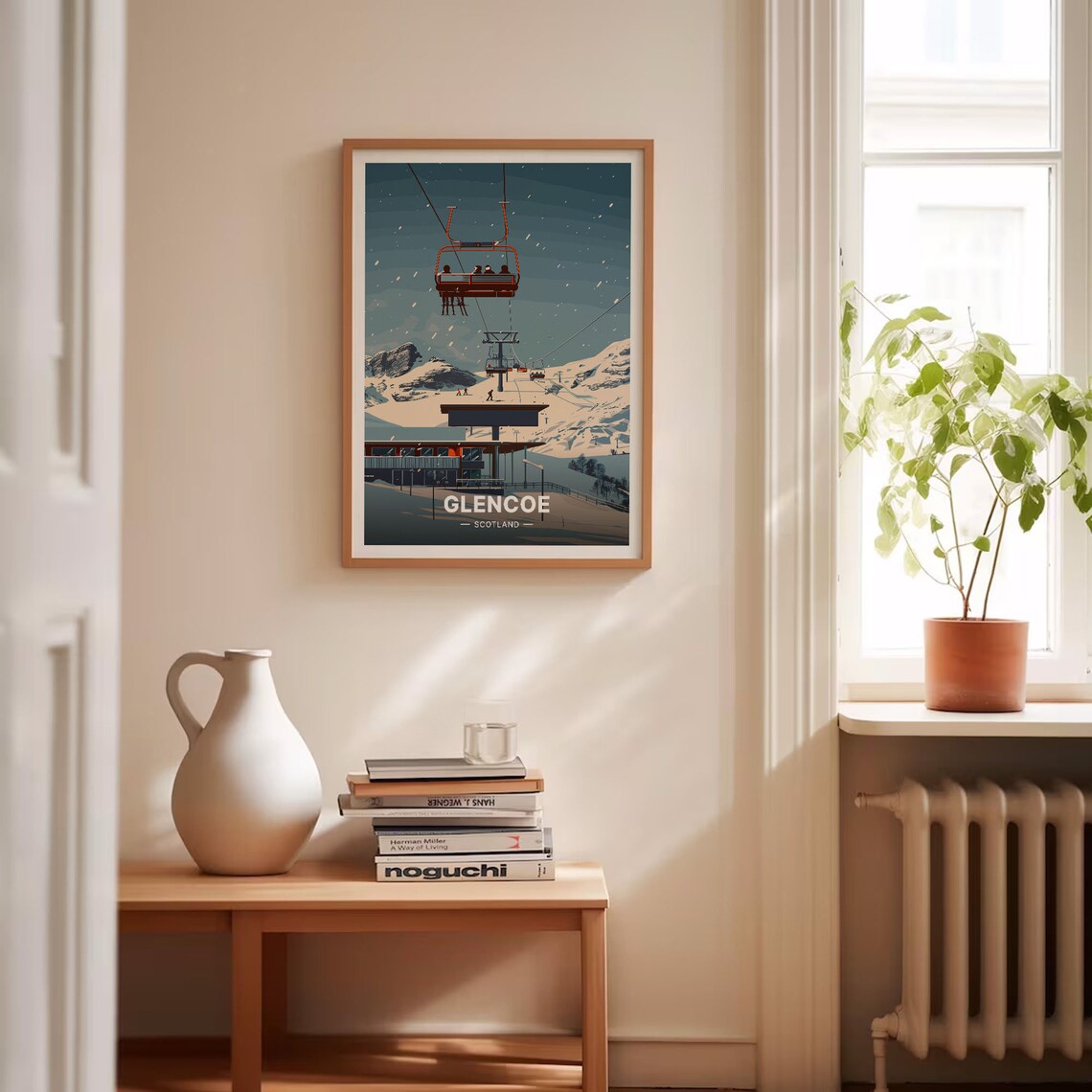 Scotland Ski Resort Travel Poster, Highlands Art Print - Image 4
