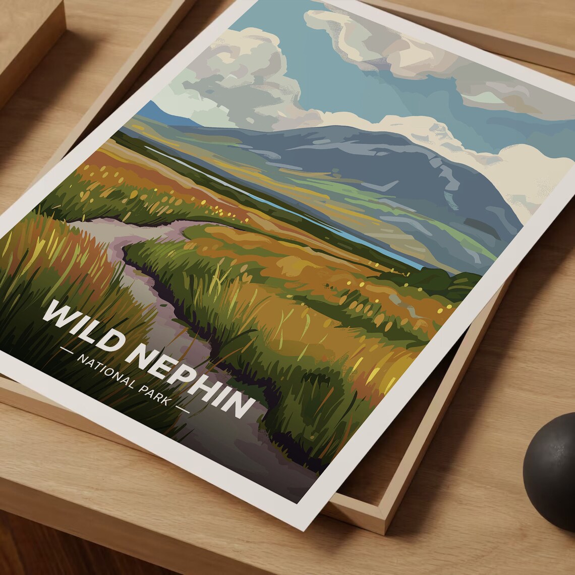 Wild Nephin National Park Ireland Bog Trail Mountain Travel Poster - Image 3