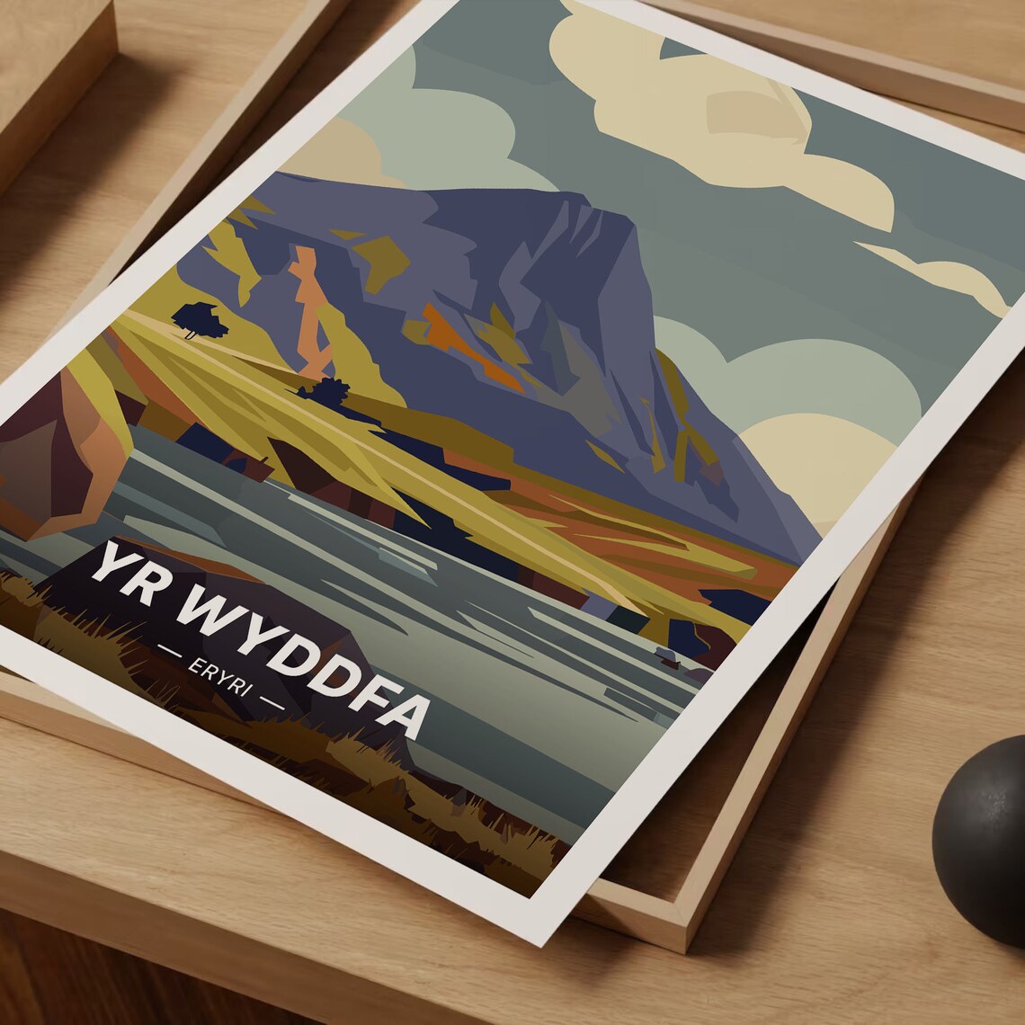 Yr Wyddfa Snowdonia Travel Poster, Wales Landscape - Image 3
