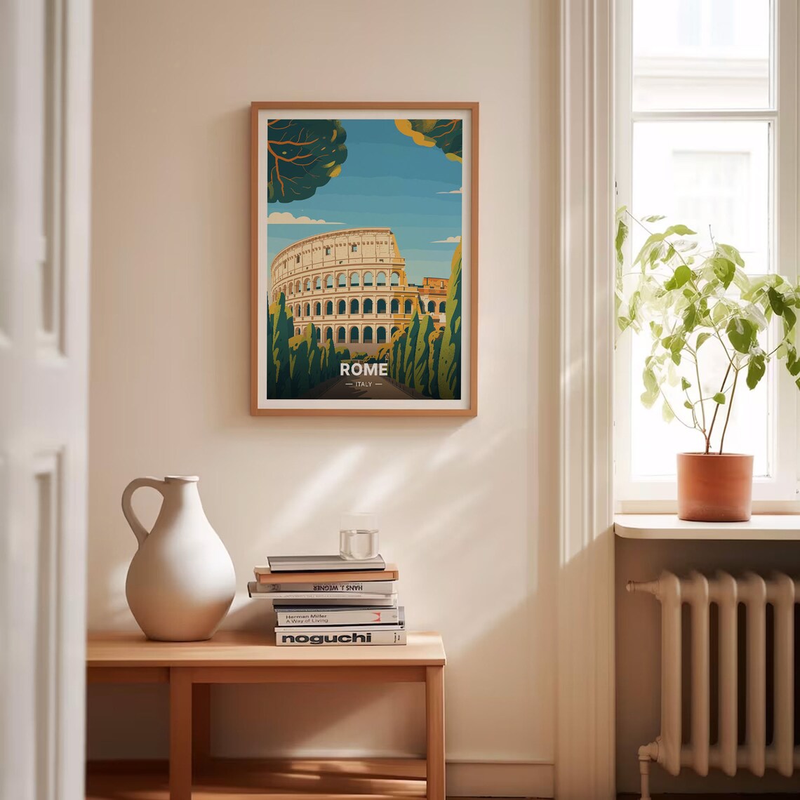Rome Colosseum Travel Poster, Italy Wall Art - Image 4