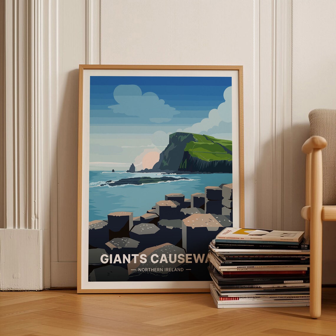 Giants Causeway Northern Ireland Basalt Columns Coastal Poster