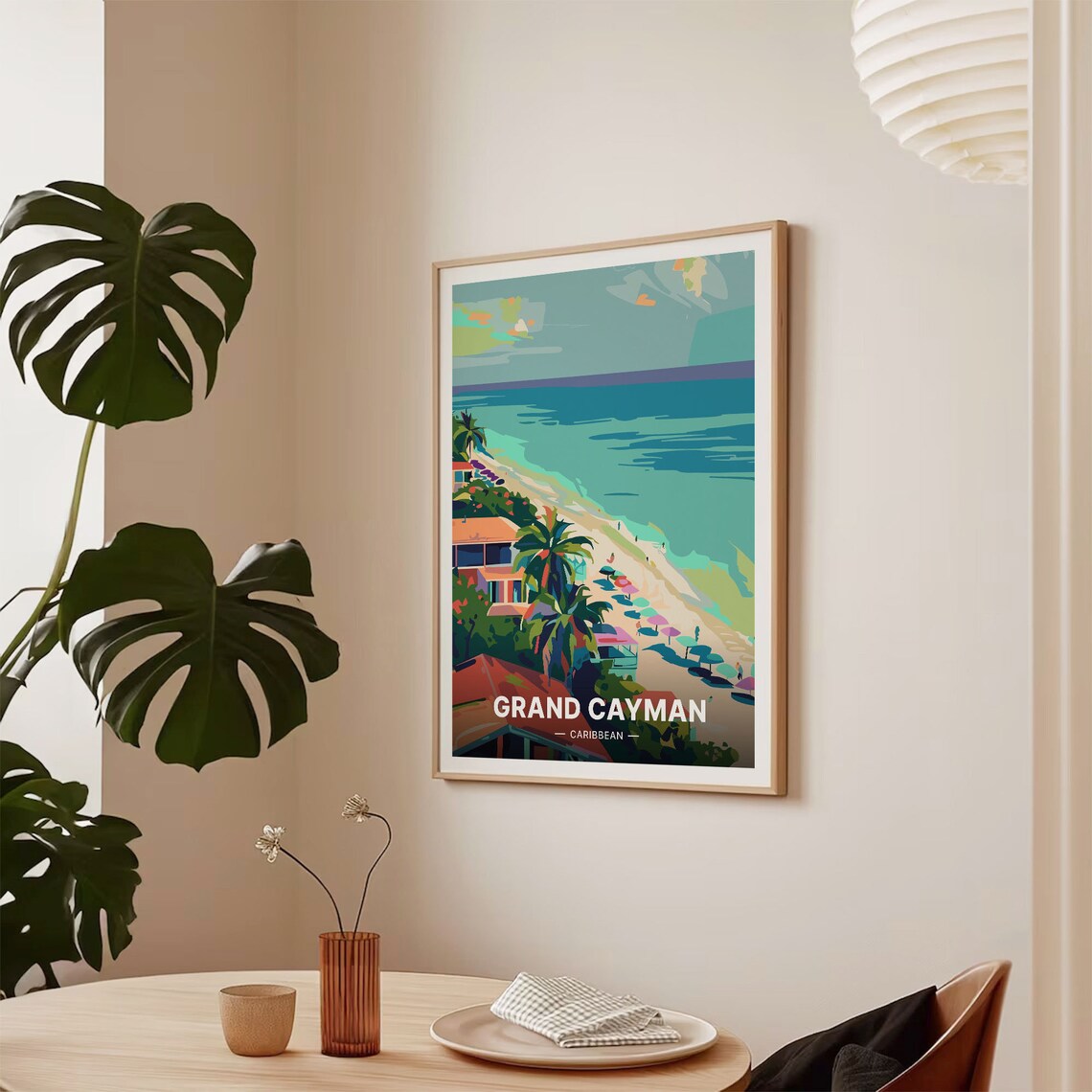 Grand Cayman Retro Travel Poster, Mid-Century Style - Image 2