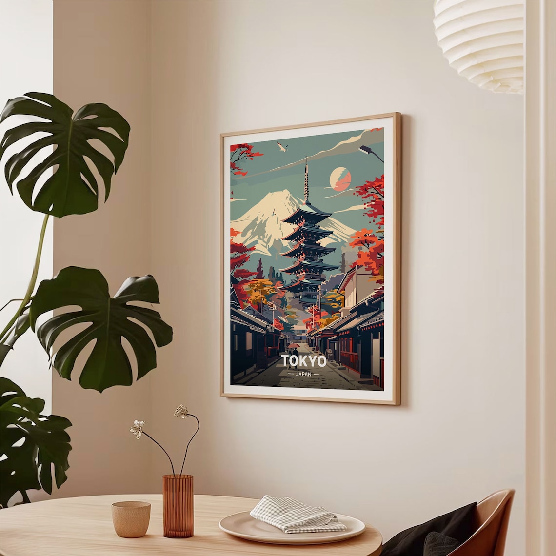 Tokyo Cityscape Travel Poster, Japan Wall Decor - Image 2