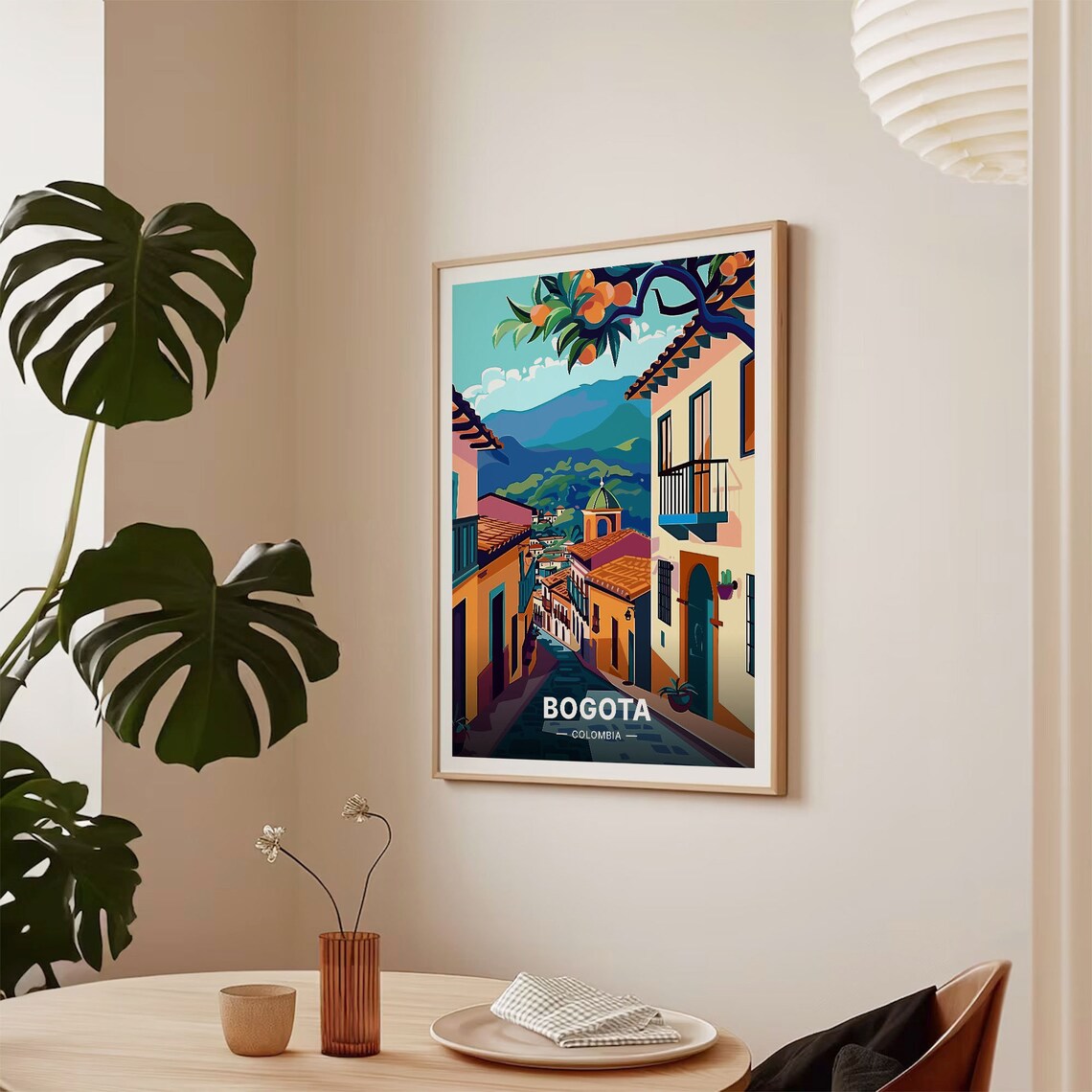 Bogota Colombia Travel Poster, Mid-Century Modern Decor - Image 2