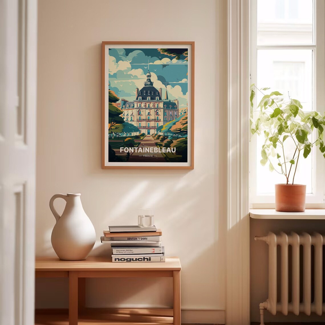 Fontainebleau France Travel Poster Chateau Vintage French Palace Art - Image 4