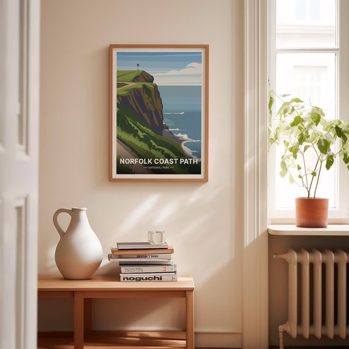 Norfolk Coast Path England Green Sea Cliffs Trail Travel Poster - Image 4