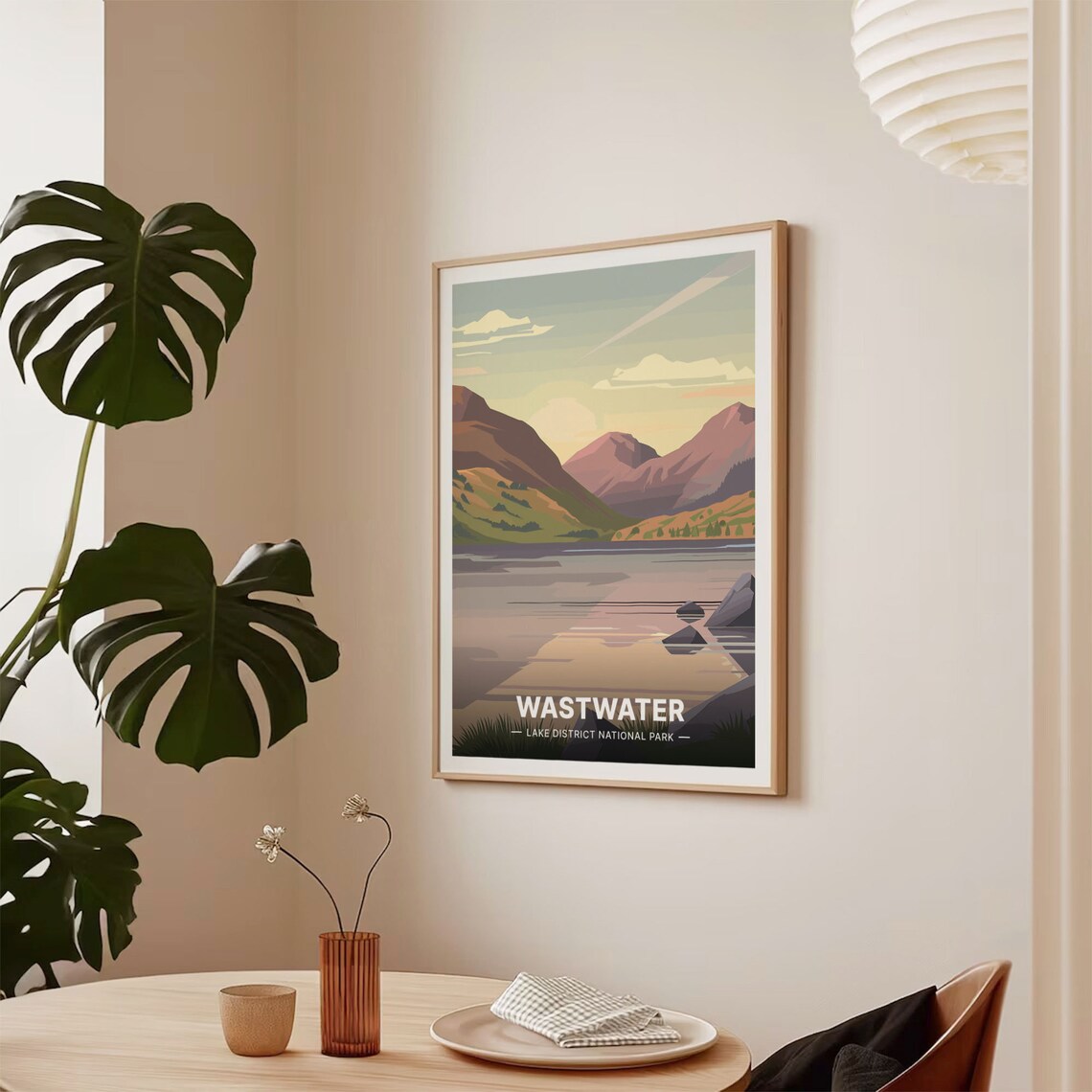 Wastwater Lake District National Park Fells Lake Vintage Travel Poster - Image 2