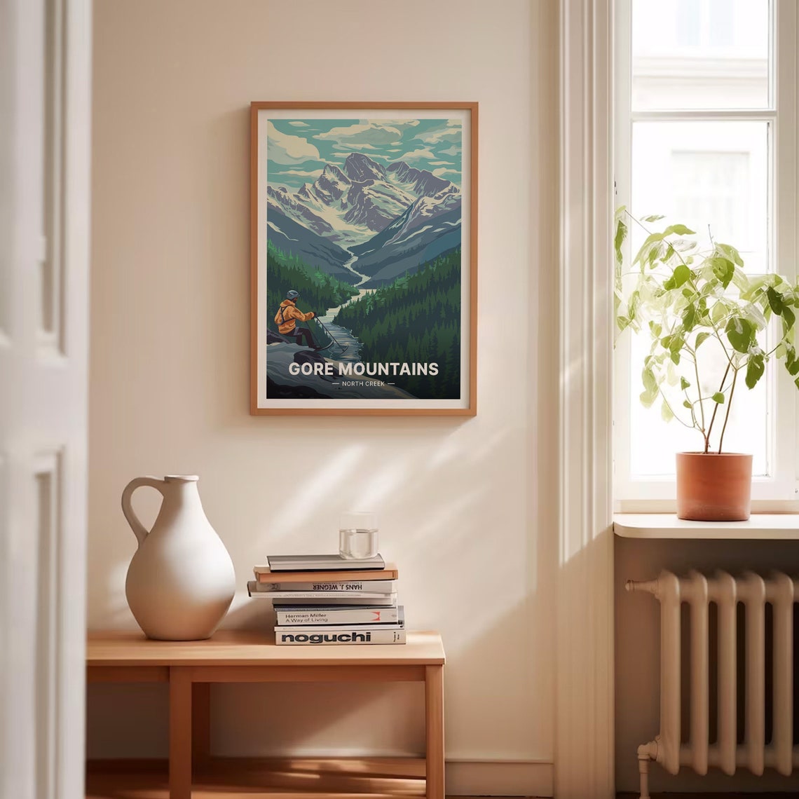Gore Mountain North Creek Adirondacks Skier Snowy Peaks Travel Poster - Image 4