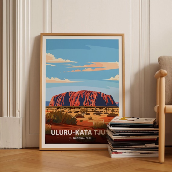 Uluru Kata Tjuta National Park Red Monolith Desert Outback Poster