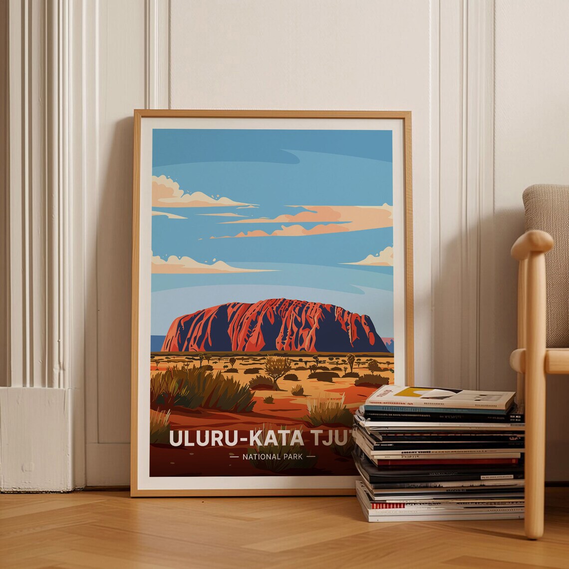 Uluru Kata Tjuta National Park Red Monolith Desert Outback Poster
