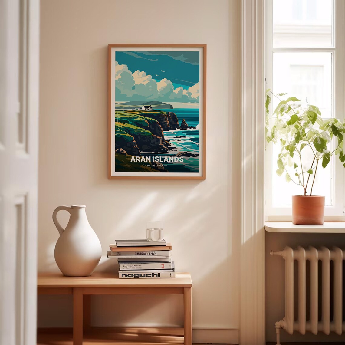 Aran Islands Ireland Rocky Cliffs Cottage Wild Sea Travel Poster - Image 4