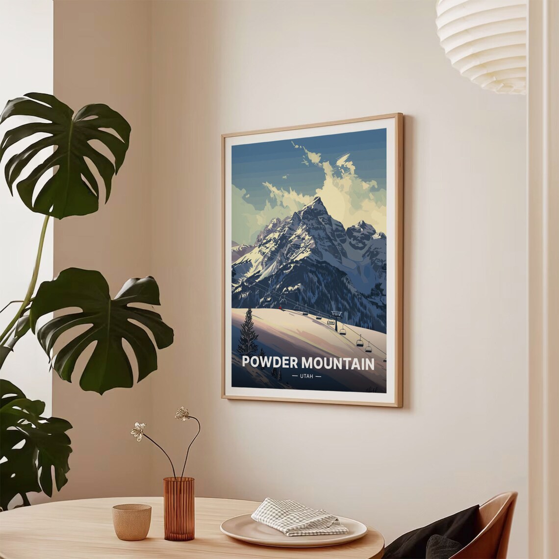 Powder Mountain Utah Ski Resort Travel Poster - Image 2