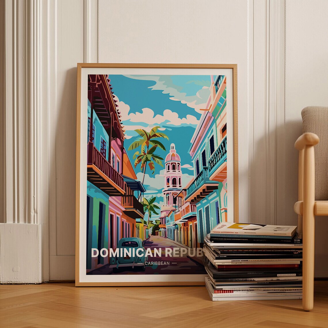 Dominican Republic Landscape, Mid-Century Travel Poster