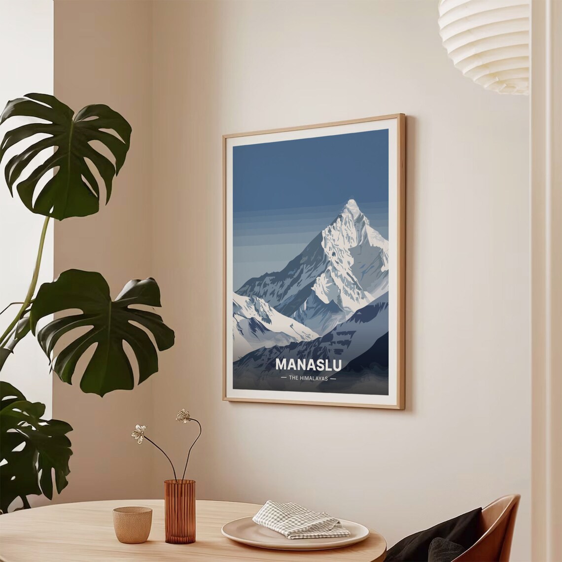 Manaslu Mountain Travel Poster, Himalayan Landscape - Image 2