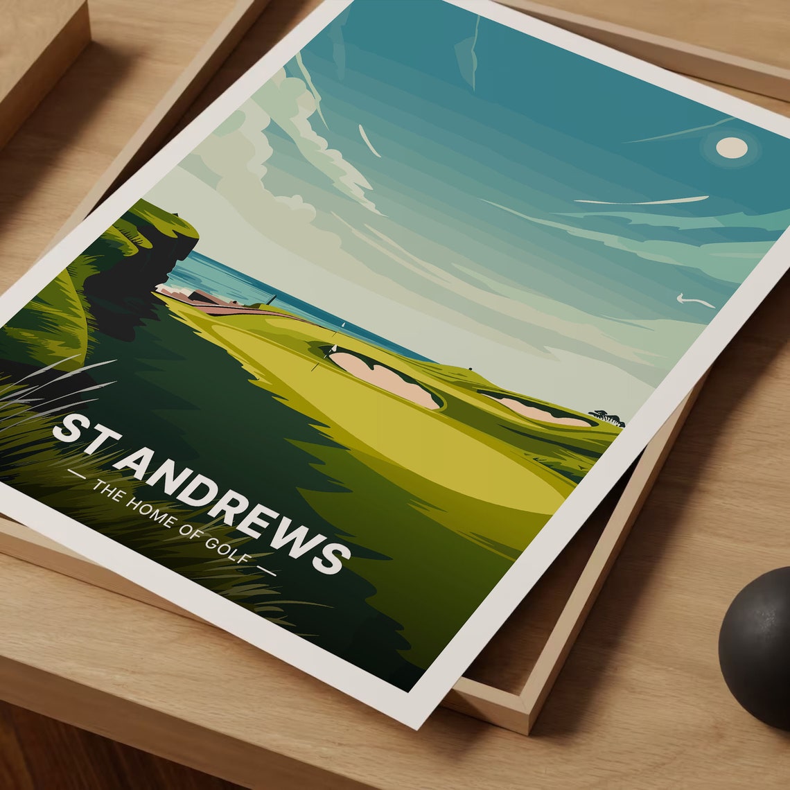 St Andrews The Home Of Golf Travel Poster Scotland Links Course Art - Image 3