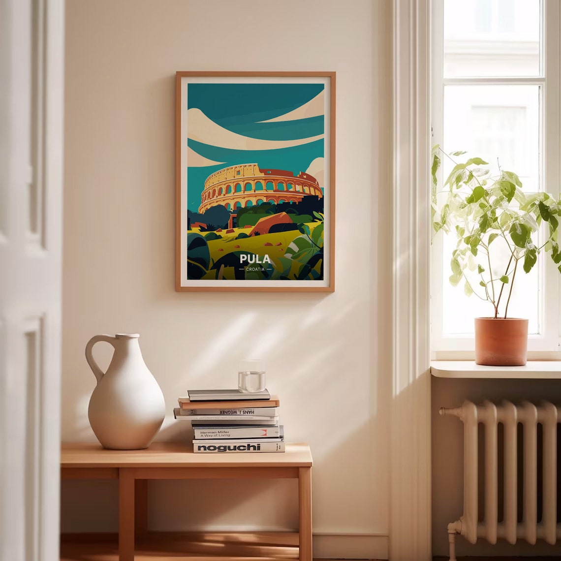 Pula Croatia Amphitheater Roman Arena Sunset Vintage Travel Poster - Image 4