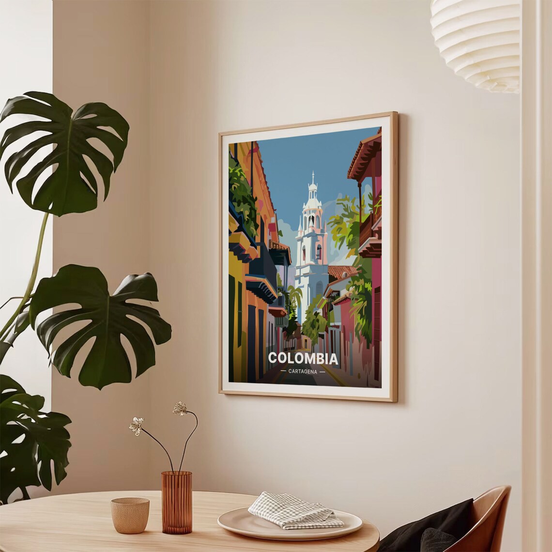 Cartagena Colombia Travel Poster, Cityscape Art Print - Image 2