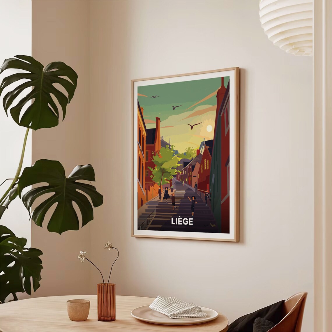 Lige Belgium Travel Poster, European Cityscape - Image 2