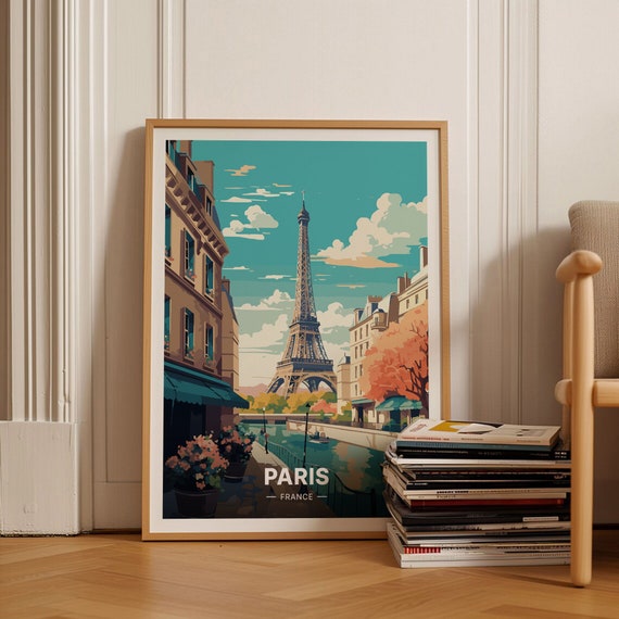 Paris Travel Poster, France Travel Decor