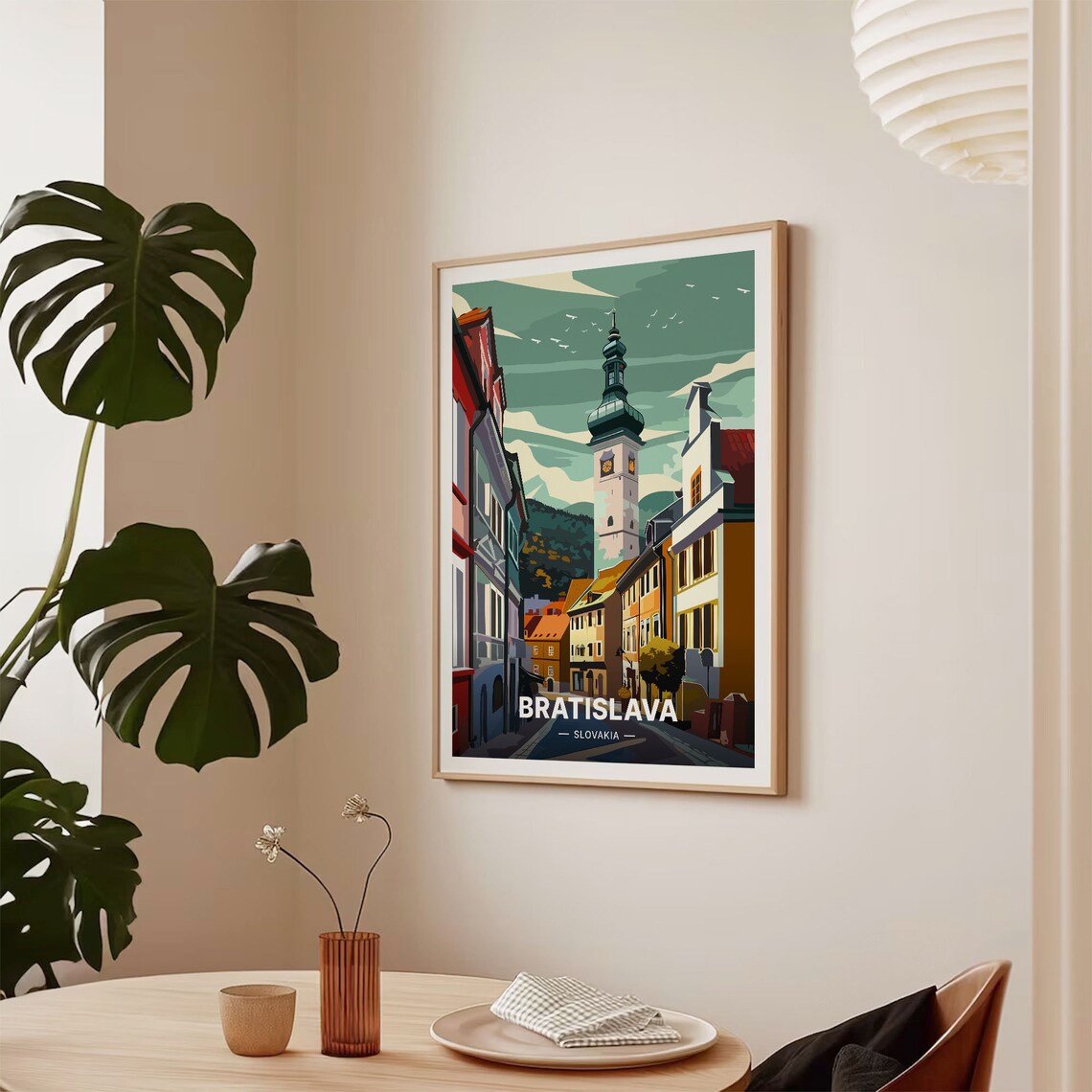 Bratislava Travel Poster, Slovakia Cityscape Art Print - Image 2