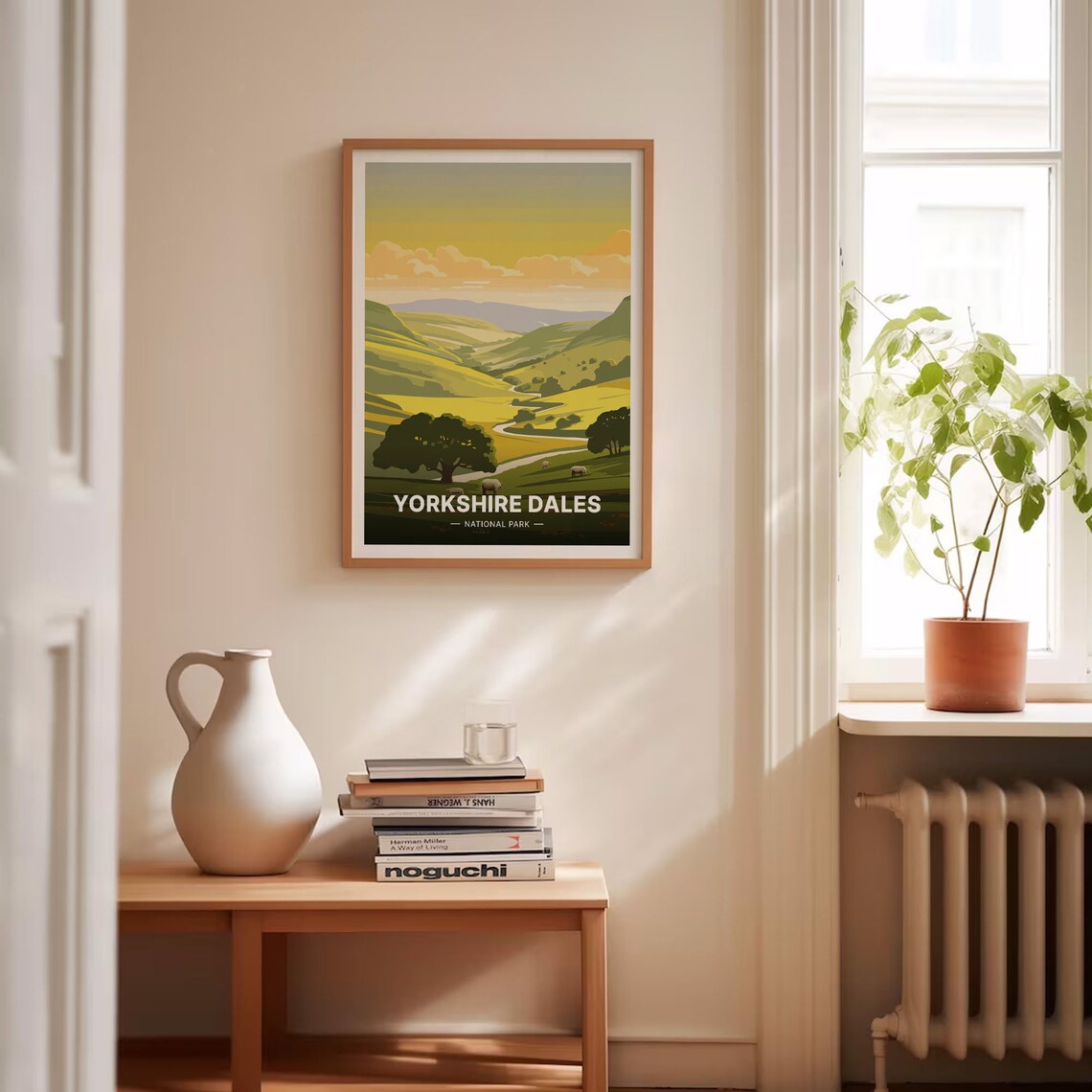 Yorkshire Dales National Park Travel Poster Sheep Hills Sunset Art - Image 4