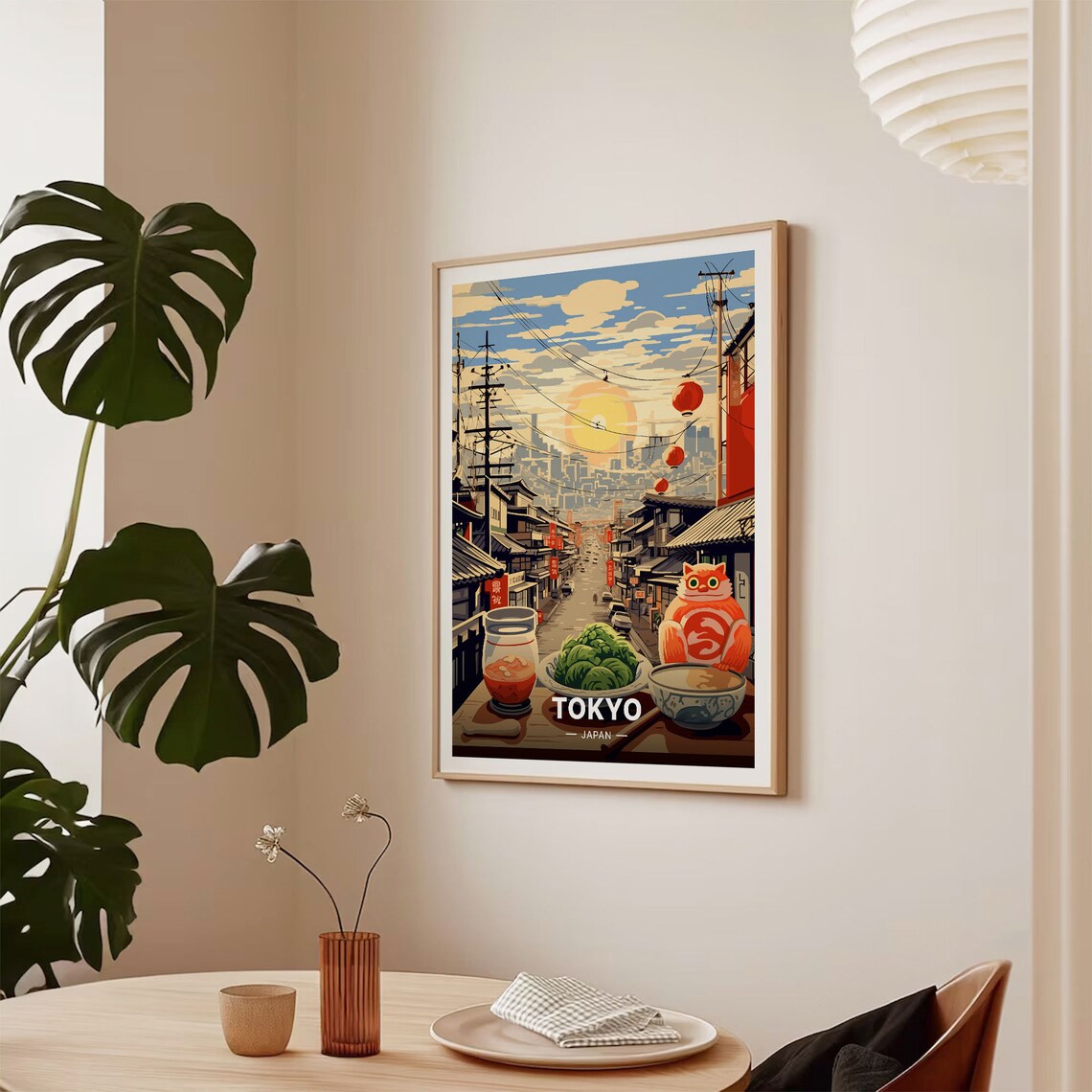 Tokyo Japan Ramen Travel Poster, Japanese Cuisine Art - Image 2