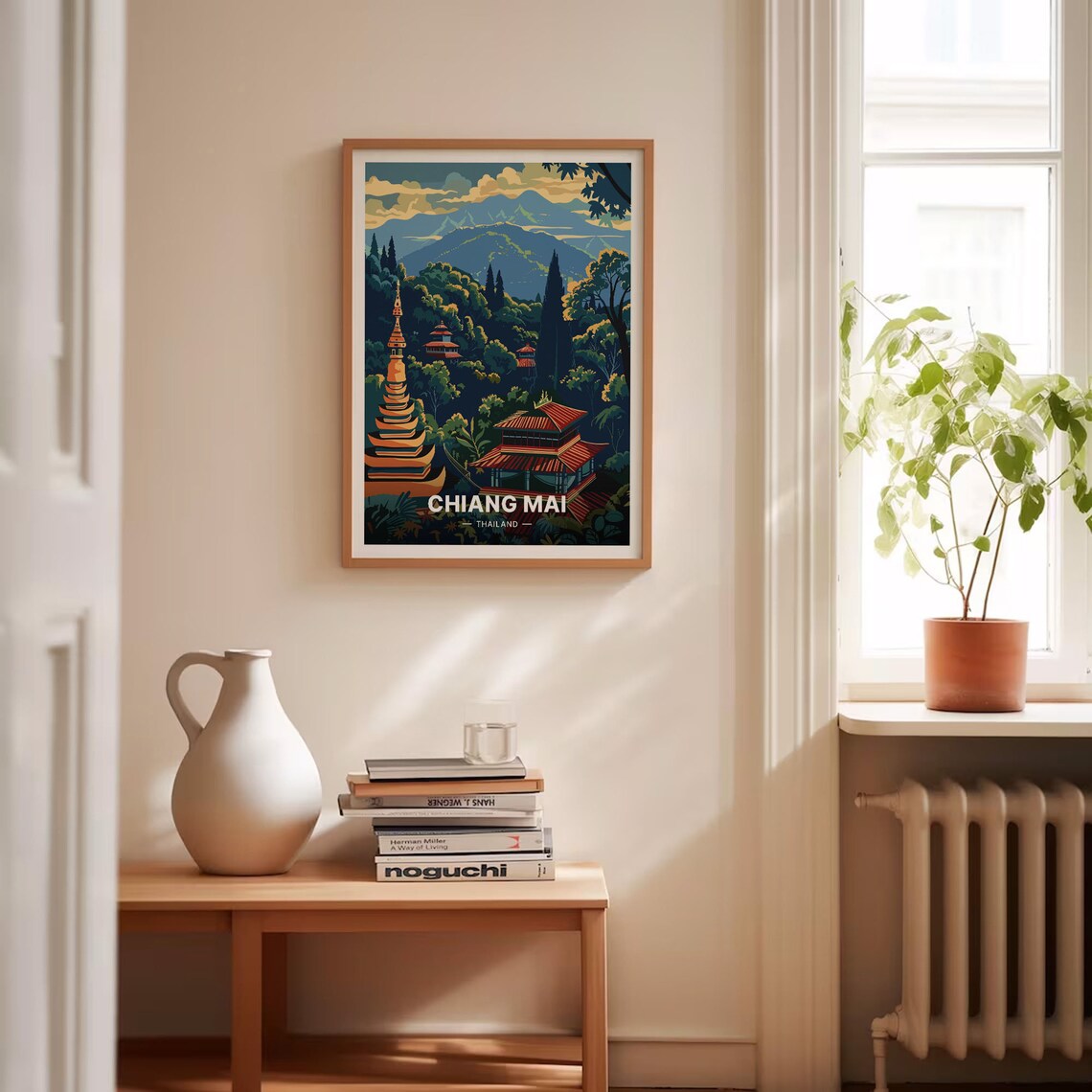 Chiang Mai Travel Poster, Thailand Cityscape Art - Image 4