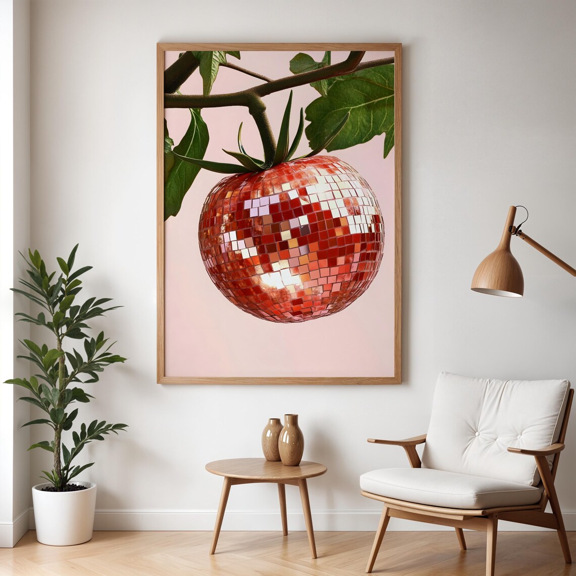Retro Tomato Disco Ball Kitchen Poster Print - Image 3