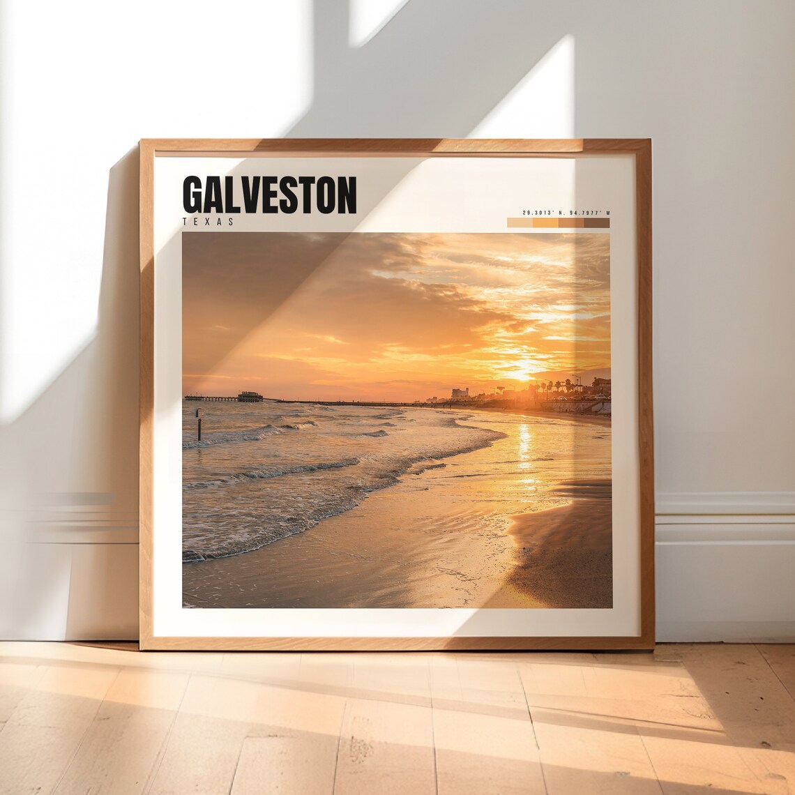 Galveston Texas Travel Poster, Place Art Print