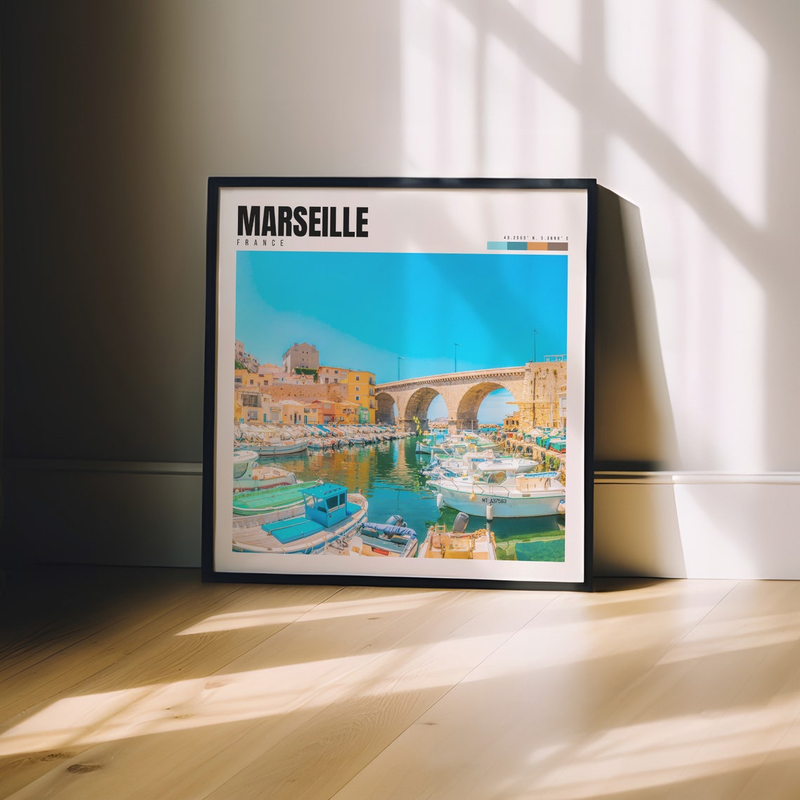 Marseille Poster with Vallon des Auffes Harbor and Stone Viaduct - Image 3