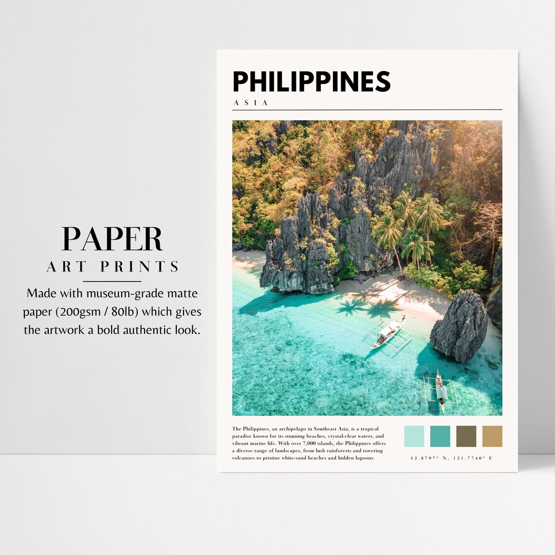 Philippines Travel Poster, Asia Wall Art Print - Image 3