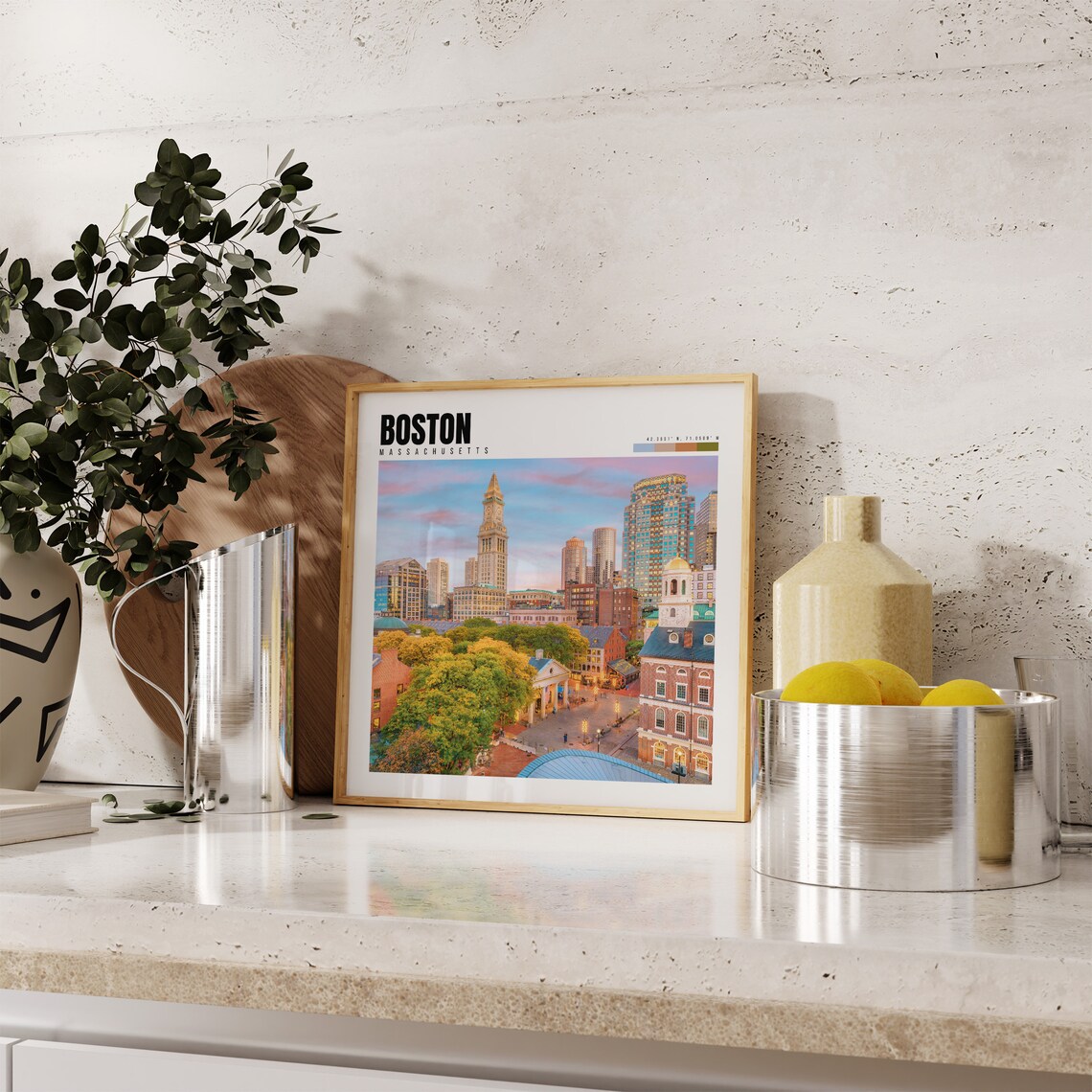 Boston MA Travel Poster, Boston City Wall Art Print - Image 4