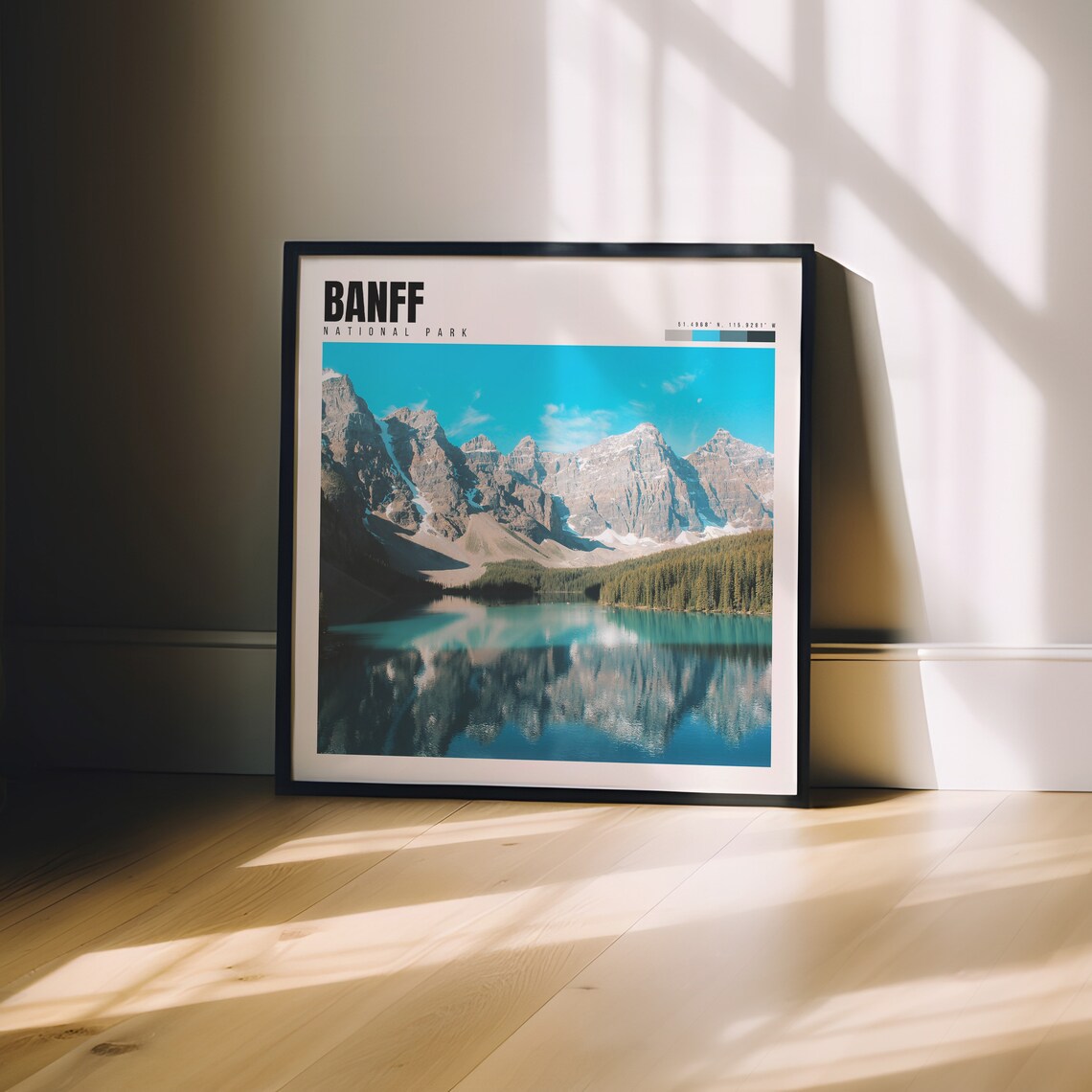 Banff National Park Turquoise Alpine Lake Rocky Mountain Peaks Poster - Image 3