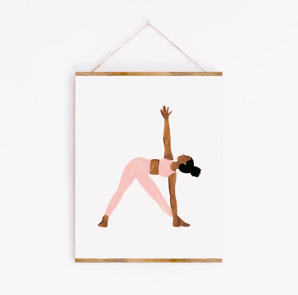 Woman Yoga Wall Art Print, Minimalist Yoga Lady - Image 4