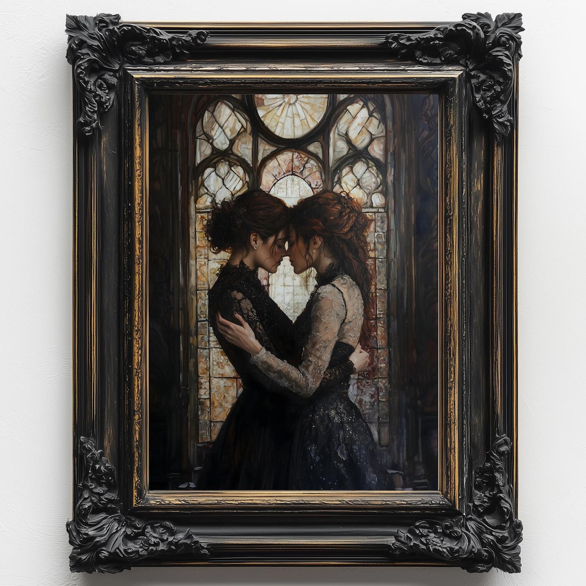 Girlfriends Dark Academia Gothic Wall Art Print