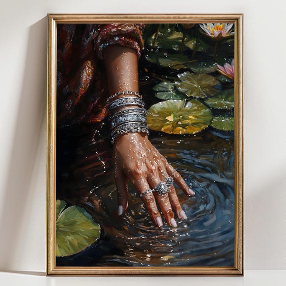 Ophelia Dark Academia Print The Lake Goth Moody Victorian Wall Art Dark Decor Aesthetic Dark Cottagecore Gothic Prints Into Lake