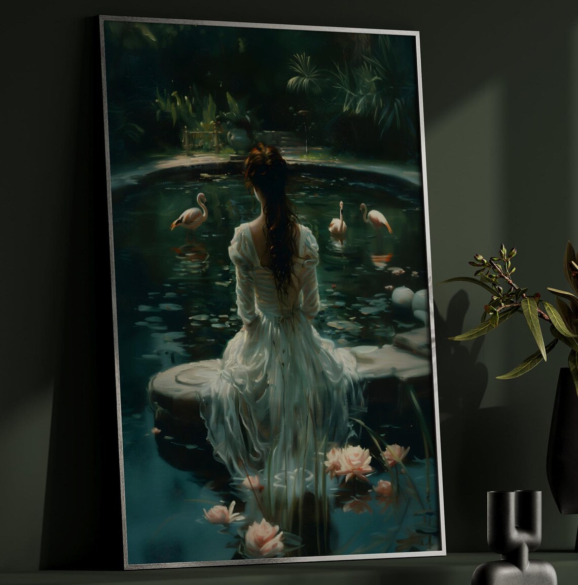 The Pond, Dark Academia Gothic Victorian Art Print - Image 3