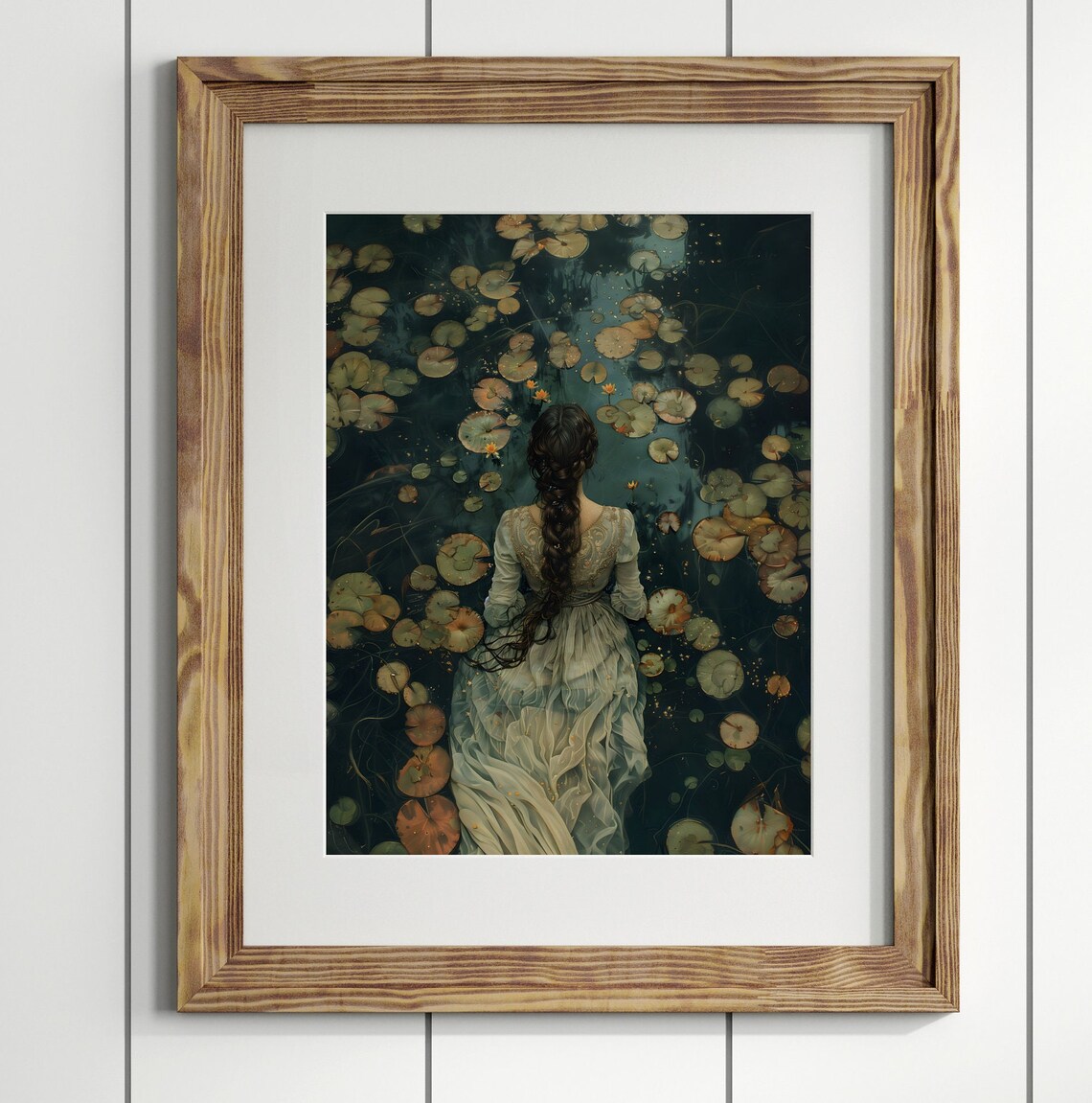 Ophelia Dark Academia Gothic Lake Art Print - Image 3