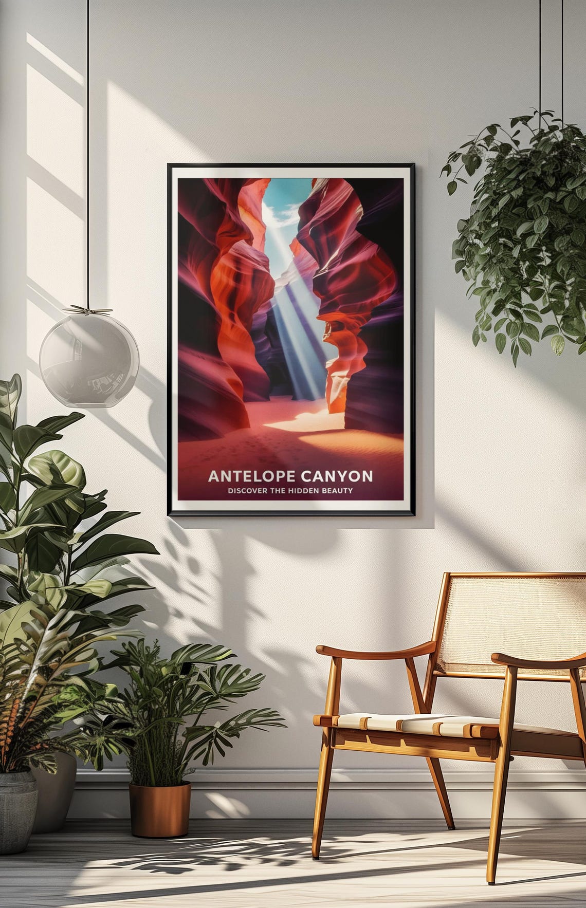 Antelope Canyon Travel Poster Arizona Wall Art Antelope Canyon Wall Art Antelope Canyon Arizona Arizona Travel Poster Arizona Poster - Image 3
