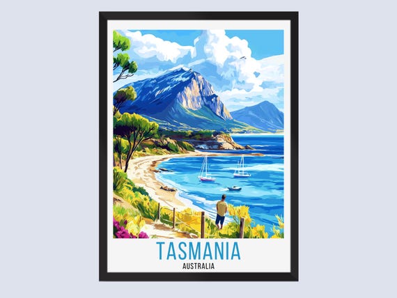 Tasmania Travel Poster Australia Print Wall Art Home Decor Gifts