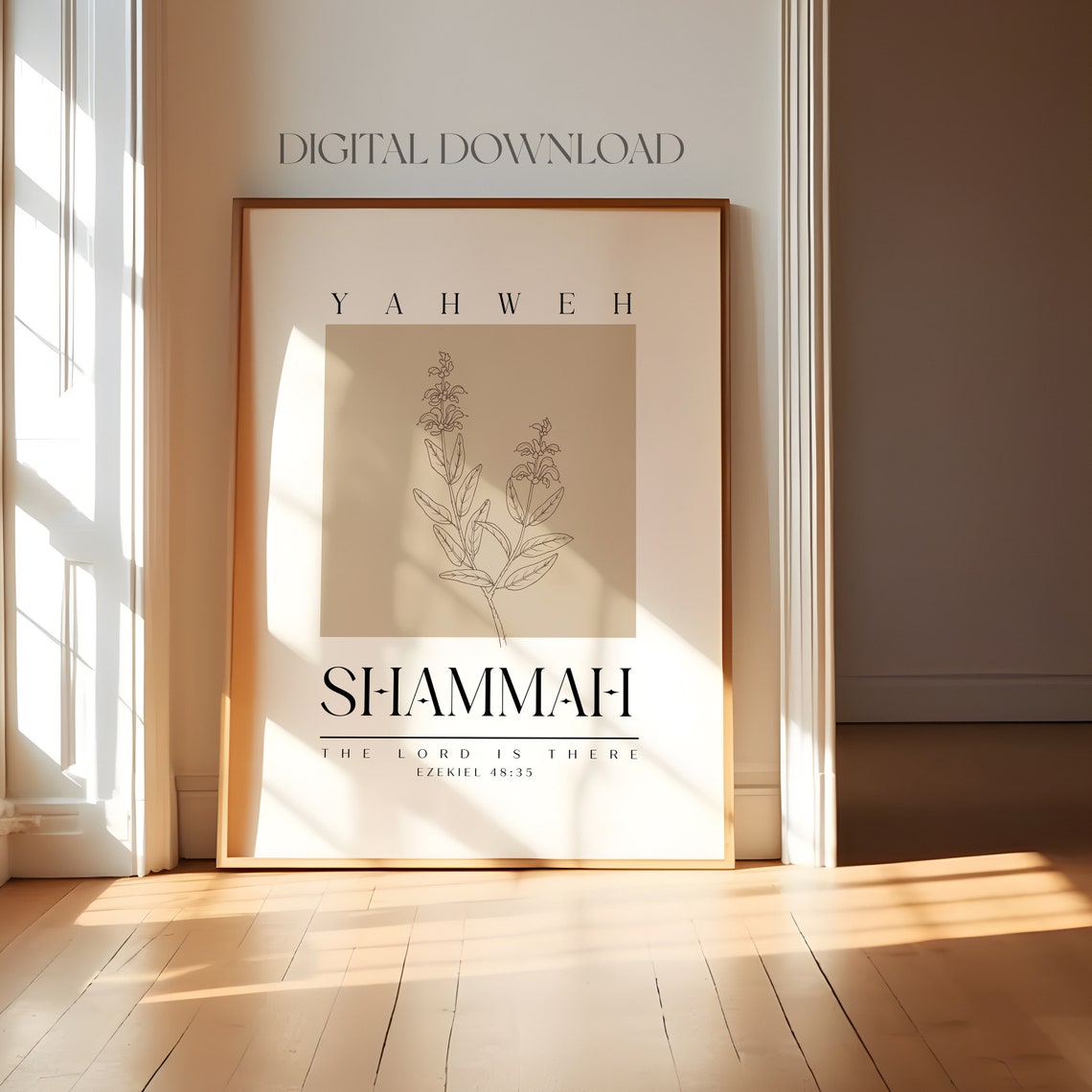 Yahweh Shammah The Lord Is There Ezekiel 48 35 Boho Art Poster - Image 4